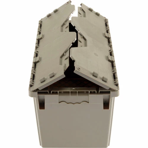 Global Industrial Plastic Attached Lid Shipping & Storage Container DC2213-12 22-3/8x13x13 GY 5 Global Industrial Plastic Attached Lid Shipping & Storage Container DC2213-12 22-3/8x13x13 GY - Image 5