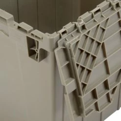 Global Industrial™ Plastic Attached Lid Shipping & Storage Container 21-7/8x15-1/4x17-1/4 Gray -Containers & Organizers Sales Store 257811 09