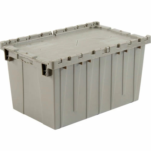 Global Industrial Plastic Attached Lid Shipping & Storage Container 25-1/4x16-1/4x13-3/4 Gray 1 Global Industrial Plastic Attached Lid Shipping & Storage Container 25-1/4x16-1/4x13-3/4 Gray