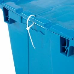 Global Industrial™ Plastic Attached Lid Shipping & Storage Container 25-1/4x16-1/4x13-3/4 Blue -Containers & Organizers Sales Store 257812BL 11