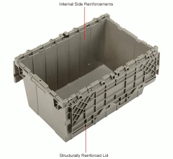 Global Industrial Plastic Attached Lid Shipping & Storage Container 25-1/4x16-1/4x13-3/4 Gray 34 Global Industrial Plastic Attached Lid Shipping & Storage Container 25-1/4x16-1/4x13-3/4 Gray -Containers & Organizers Sales Store 257812IN 3wco