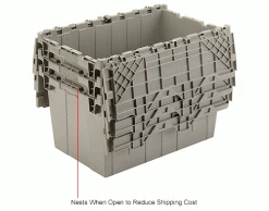 Global Industrial Plastic Attached Lid Shipping & Storage Container 25-1/4x16-1/4x13-3/4 Gray 35 Global Industrial Plastic Attached Lid Shipping & Storage Container 25-1/4x16-1/4x13-3/4 Gray -Containers & Organizers Sales Store 257812IN 4wco