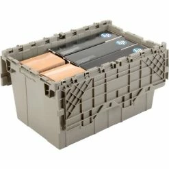 Global Industrial Plastic Attached Lid Shipping & Storage Container 25-1/4x16-1/4x13-3/4 Gray 21 Global Industrial Plastic Attached Lid Shipping & Storage Container 25-1/4x16-1/4x13-3/4 Gray -Containers & Organizers Sales Store 257812 02