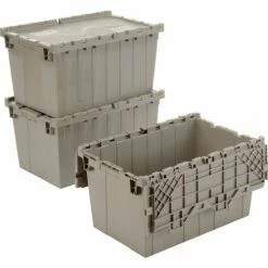Global Industrial Plastic Attached Lid Shipping & Storage Container 25-1/4x16-1/4x13-3/4 Gray 23 Global Industrial Plastic Attached Lid Shipping & Storage Container 25-1/4x16-1/4x13-3/4 Gray -Containers & Organizers Sales Store 257812 04