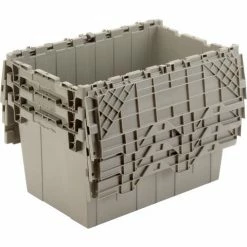 Global Industrial Plastic Attached Lid Shipping & Storage Container 25-1/4x16-1/4x13-3/4 Gray 24 Global Industrial Plastic Attached Lid Shipping & Storage Container 25-1/4x16-1/4x13-3/4 Gray -Containers & Organizers Sales Store 257812 05