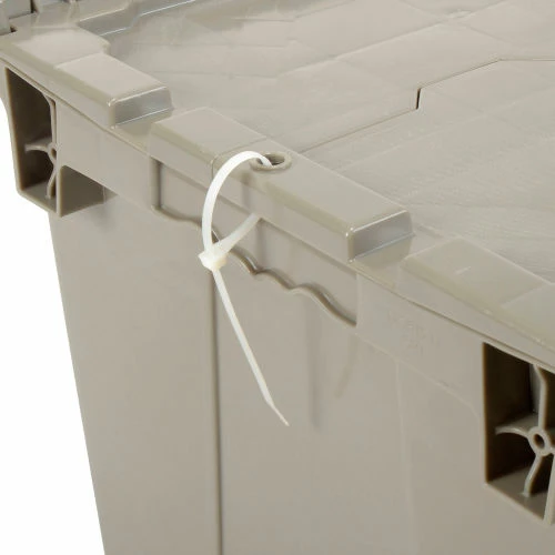 Global Industrial Plastic Attached Lid Shipping & Storage Container 25-1/4x16-1/4x13-3/4 Gray 12 Global Industrial Plastic Attached Lid Shipping & Storage Container 25-1/4x16-1/4x13-3/4 Gray - Image 12