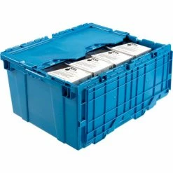 Global Industrial Plastic Attached Lid Shipping & Storage Container 23-3/4x19-1/4x12-1/2 Blue 21 Global Industrial Plastic Attached Lid Shipping & Storage Container 23-3/4x19-1/4x12-1/2 Blue -Containers & Organizers Sales Store 257813BL 03
