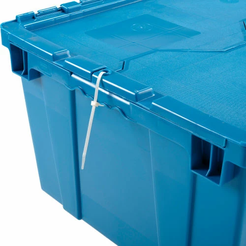Global Industrial Plastic Attached Lid Shipping & Storage Container 23-3/4x19-1/4x12-1/2 Blue 9 Global Industrial Plastic Attached Lid Shipping & Storage Container 23-3/4x19-1/4x12-1/2 Blue - Image 9