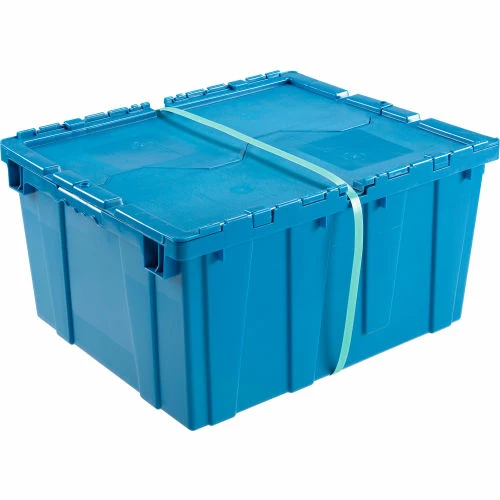 Global Industrial Plastic Attached Lid Shipping & Storage Container 23-3/4x19-1/4x12-1/2 Blue 11 Global Industrial Plastic Attached Lid Shipping & Storage Container 23-3/4x19-1/4x12-1/2 Blue - Image 11