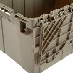 Global Industrial™ Plastic Shipping/Storage Tote w/Attached Lid, 23-3/4"x19-1/4"x12-1/2", Gray -Containers & Organizers Sales Store 257813GY 06