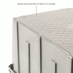 Global Industrial™ Plastic Shipping/Storage Tote w/Attached Lid, 23-3/4"x19-1/4"x12-1/2", Gray -Containers & Organizers Sales Store 257813IN 4wco