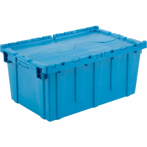 Global Industrial Plastic Attached Lid Shipping and Storage Container 27-3/16x16-5/8x12-1/2 BL 1 Global Industrial Plastic Attached Lid Shipping and Storage Container 27-3/16x16-5/8x12-1/2 BL