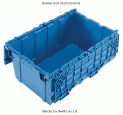 Global Industrial Plastic Attached Lid Shipping and Storage Container 27-3/16x16-5/8x12-1/2 BL 35 Global Industrial Plastic Attached Lid Shipping and Storage Container 27-3/16x16-5/8x12-1/2 BL -Containers & Organizers Sales Store 257814BLIN 3wco