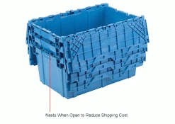 Global Industrial Plastic Attached Lid Shipping and Storage Container 27-3/16x16-5/8x12-1/2 BL 36 Global Industrial Plastic Attached Lid Shipping and Storage Container 27-3/16x16-5/8x12-1/2 BL -Containers & Organizers Sales Store 257814BLIN 4wco