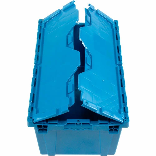 Global Industrial Plastic Attached Lid Shipping and Storage Container 27-3/16x16-5/8x12-1/2 BL 7 Global Industrial Plastic Attached Lid Shipping and Storage Container 27-3/16x16-5/8x12-1/2 BL - Image 7