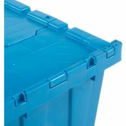 Attached Lid Shipping Container 27-3/16 x 16-5/8 x 12-1/2 Blue with Dolly Combo -Containers & Organizers Sales Store 257814BL 08