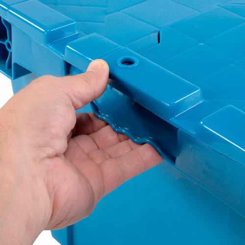 Global Industrial Plastic Attached Lid Shipping and Storage Container 27-3/16x16-5/8x12-1/2 BL 13 Global Industrial Plastic Attached Lid Shipping and Storage Container 27-3/16x16-5/8x12-1/2 BL - Image 13