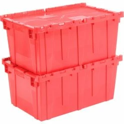 Attached Lid Shipping Container 27-3/16 x 16-5/8 x 12-1/2 Red with Dolly Combo 36 Attached Lid Shipping Container 27-3/16 x 16-5/8 x 12-1/2 Red with Dolly Combo -Containers & Organizers Sales Store 257814RD 04