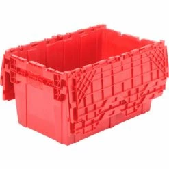 Attached Lid Shipping Container 27-3/16 x 16-5/8 x 12-1/2 Red with Dolly Combo 37 Attached Lid Shipping Container 27-3/16 x 16-5/8 x 12-1/2 Red with Dolly Combo -Containers & Organizers Sales Store 257814RD 05