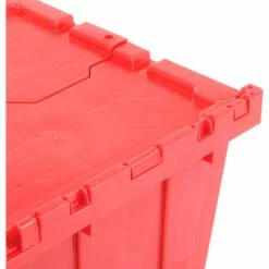 Attached Lid Shipping Container 27-3/16 x 16-5/8 x 12-1/2 Red with Dolly Combo 40 Attached Lid Shipping Container 27-3/16 x 16-5/8 x 12-1/2 Red with Dolly Combo -Containers & Organizers Sales Store 257814RD 08