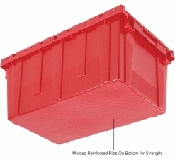 Attached Lid Shipping Container 27-3/16 x 16-5/8 x 12-1/2 Red with Dolly Combo 56 Attached Lid Shipping Container 27-3/16 x 16-5/8 x 12-1/2 Red with Dolly Combo -Containers & Organizers Sales Store 257814RD 5wco
