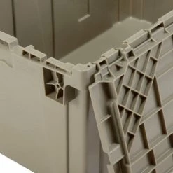 Global Industrial™ Shipping & Storage Container w/Attached Lid, 27-3/16"x16-5/8"x12-1/2", Gray -Containers & Organizers Sales Store 257814 09