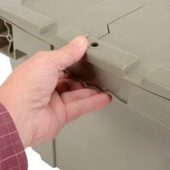 Global Industrial™ Shipping & Storage Container w/Attached Lid, 27-3/16"x16-5/8"x12-1/2", Gray -Containers & Organizers Sales Store 257814 12