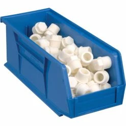 Global Industrial™ Plastic Stack & Hang Bin, 4-1/8"W x 10-7/8"D x 4"H, Blue - Pkg Qty 12 -Containers & Organizers Sales Store 257901BL 03