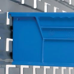 Global Industrial™ Plastic Stack & Hang Bin, 4-1/8"W x 10-7/8"D x 4"H, Blue - Pkg Qty 12 -Containers & Organizers Sales Store 257901BL 08