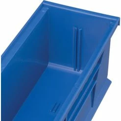 Global Industrial™ Plastic Stack & Hang Bin, 4-1/8"W x 10-7/8"D x 4"H, Blue - Pkg Qty 12 -Containers & Organizers Sales Store 257901BL 10