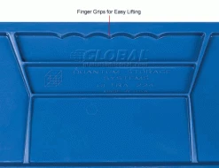 Global Industrial™ Plastic Stack & Hang Bin, 4-1/8"W x 10-7/8"D x 4"H, Blue - Pkg Qty 12 -Containers & Organizers Sales Store 257901BL 3wco