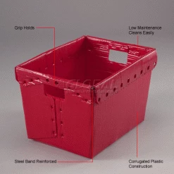 Global Industrial™ Corrugated Plastic Totes - Postal Nesting- No Lid 18-1/2x13-1/4x12 Red -Containers & Organizers Sales Store 257915RD 1wco
