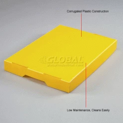 Global Industrial™ Corrugated Plastic Postal Mail Tote Lid Yellow - Pkg Qty 10 -Containers & Organizers Sales Store 257916YL 1wco