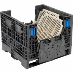 ORBIS KD3230-25 BulkPak Folding Bulk Shipping Container - 32"L x 30"W x 25"H, 1500 Lb. Cap. Black -Containers & Organizers Sales Store 268644 06