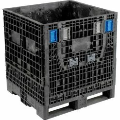 ORBIS KD3230-34 BulkPak Folding Bulk Shipping Container - 32"L x 30"W x 34"H, 2000 Lb. Cap. Black