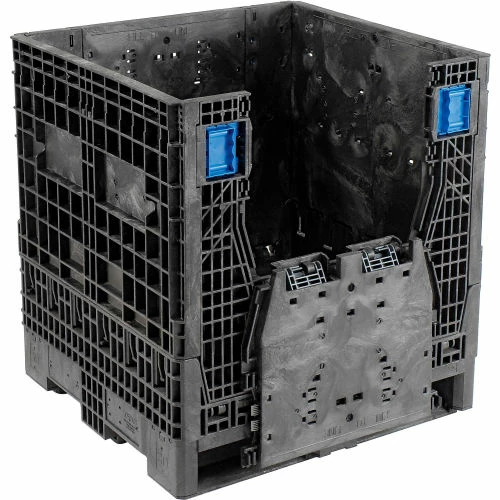 ORBIS KD3230-34 BulkPak Folding Bulk Shipping Container - 32"L x 30"W x 34"H, 2000 Lb. Cap. Black 2 ORBIS KD3230-34 BulkPak Folding Bulk Shipping Container - 32"L x 30"W x 34"H, 2000 Lb. Cap. Black - Image 2