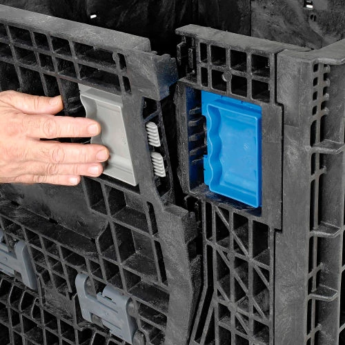 ORBIS KD3230-34 BulkPak Folding Bulk Shipping Container - 32"L x 30"W x 34"H, 2000 Lb. Cap. Black 13 ORBIS KD3230-34 BulkPak Folding Bulk Shipping Container - 32"L x 30"W x 34"H, 2000 Lb. Cap. Black - Image 13