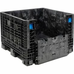 ORBIS HDMP4845-34-22 BulkPak Folding Bulk Shipping Container - 48"L x 45"W x 34"H, 1800 Lb Cap Black -Containers & Organizers Sales Store 268647 02