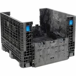 ORBIS HDMP4845-34-22 BulkPak Folding Bulk Shipping Container - 48"L x 45"W x 34"H, 1800 Lb Cap Black -Containers & Organizers Sales Store 268647 03