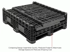 ORBIS GP4048-39 BulkPak Folding Bulk Shipping Container - 48"L x 40"W x 39"H, 2000 Lb. Cap. Black 38 ORBIS GP4048-39 BulkPak Folding Bulk Shipping Container - 48"L x 40"W x 39"H, 2000 Lb. Cap. Black -Containers & Organizers Sales Store 268649IN 2wco
