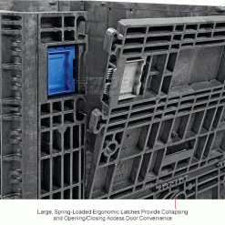ORBIS GP4048-39 BulkPak Folding Bulk Shipping Container - 48"L x 40"W x 39"H, 2000 Lb. Cap. Black 39 ORBIS GP4048-39 BulkPak Folding Bulk Shipping Container - 48"L x 40"W x 39"H, 2000 Lb. Cap. Black -Containers & Organizers Sales Store 268649IN 3wco