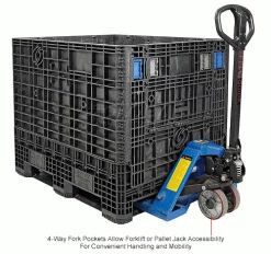 ORBIS GP4048-39 BulkPak Folding Bulk Shipping Container - 48"L x 40"W x 39"H, 2000 Lb. Cap. Black 40 ORBIS GP4048-39 BulkPak Folding Bulk Shipping Container - 48"L x 40"W x 39"H, 2000 Lb. Cap. Black -Containers & Organizers Sales Store 268649IN 4wco