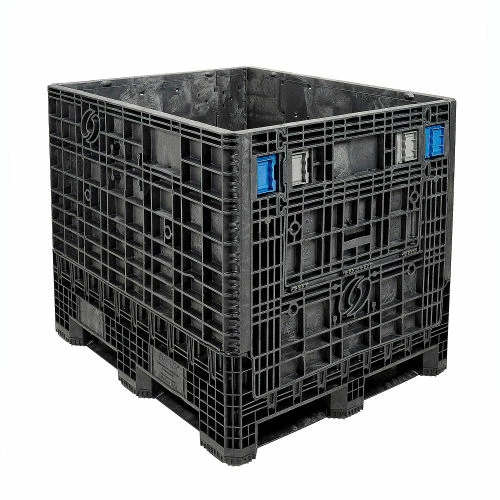 ORBIS GP4048-39 BulkPak Folding Bulk Shipping Container - 48"L x 40"W x 39"H, 2000 Lb. Cap. Black 2 ORBIS GP4048-39 BulkPak Folding Bulk Shipping Container - 48"L x 40"W x 39"H, 2000 Lb. Cap. Black - Image 2