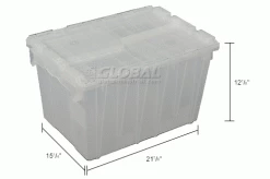 ORBIS Flipak® Attached Lid Container FP182 - 21-7/8 x 15-1/4 x 12-7/8, Clear 33 ORBIS Flipak® Attached Lid Container FP182 - 21-7/8 x 15-1/4 x 12-7/8, Clear -Containers & Organizers Sales Store 268775IN dim
