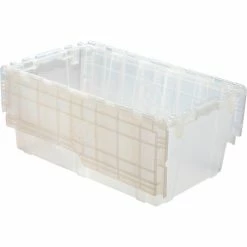 ORBIS Flipak® Attached Lid Container FP243 - 26-9/10 x 17-1/10 x 12-3/5, Clear -Containers & Organizers Sales Store 268776 03