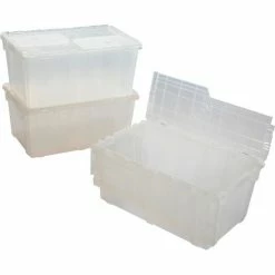 ORBIS Flipak® Attached Lid Container FP243 - 26-9/10 x 17-1/10 x 12-3/5, Clear -Containers & Organizers Sales Store 268776 04