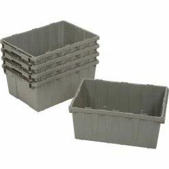 LEWISBins Nest Only Container RNO2115-9 - 21-13/16 x 15-3/16 x 9-3/16 Gray Closed Handle - Pkg Qty 5 -Containers & Organizers Sales Store 269304 04
