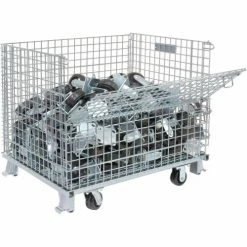Nashville Wire Products Folding Wire Container GC324028S4 40x32x34-1/2 2" Mesh Size 3000-4000 Lb. Cap -Containers & Organizers Sales Store 269408 04