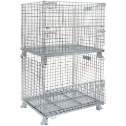 Nashville Wire Products Folding Wire Container GC324028S4 40x32x34-1/2 2" Mesh Size 3000-4000 Lb. Cap -Containers & Organizers Sales Store 269408 05