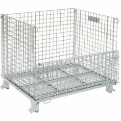 Nashville Wire Products Folding Wire Container GC324028S4 40x32x34-1/2 2" Mesh Size 3000-4000 Lb. Cap -Containers & Organizers Sales Store 269408 07